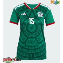 Camiseta México Israel Reyes #15 Primera Equipación para mujer Mundial 2026 manga corta
